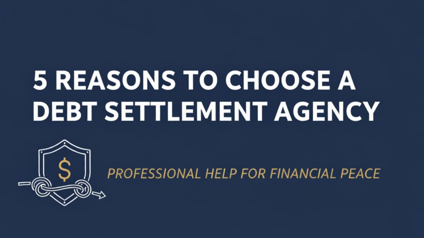 5 Reasons to Choose a Debt Settlement Agency in India